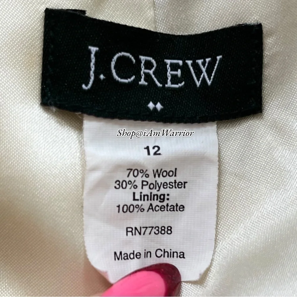 J.Crew rare vintage apple green houndstooth peacoat *shop@iamwarrior - Picture 9 of 10